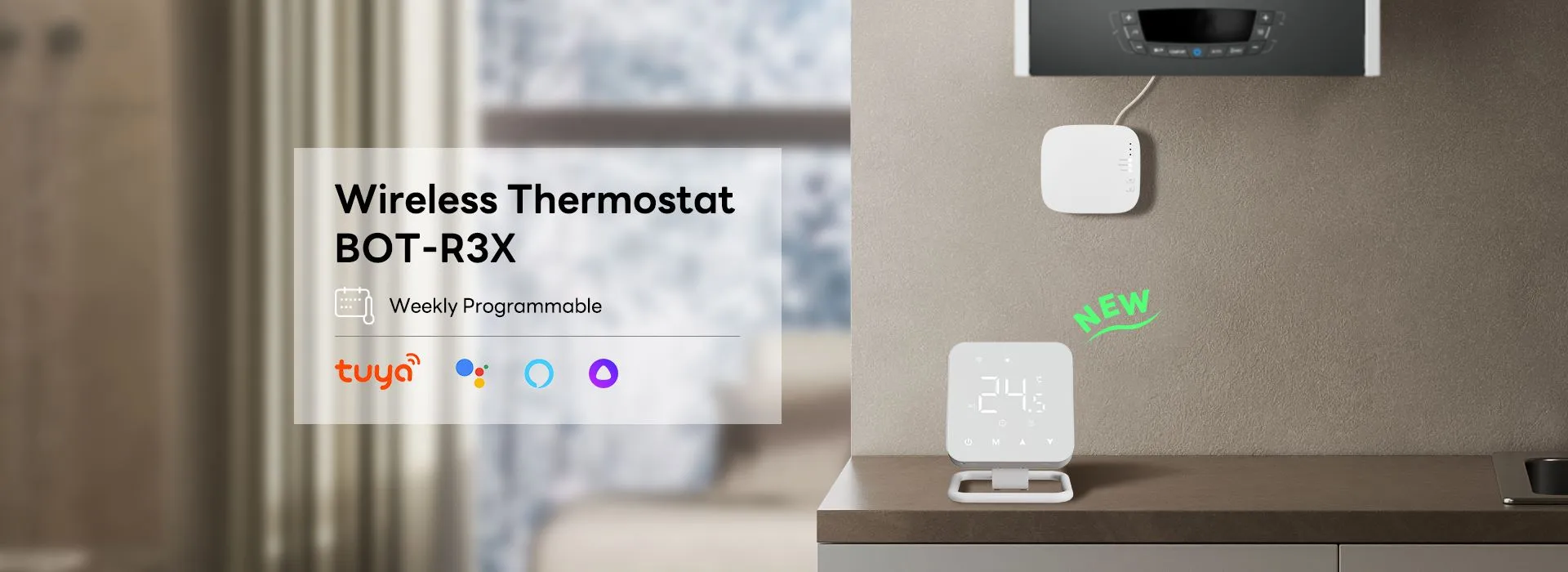 Beok BOT-R3X RF Wireless WiFi Thermostat